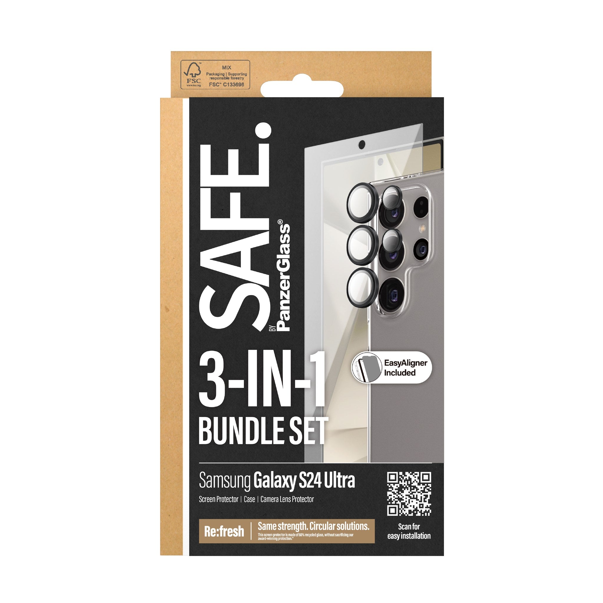 SAFE. by PanzerGlass® 3-in-1 Set Samsung Galaxy S24 Ultra